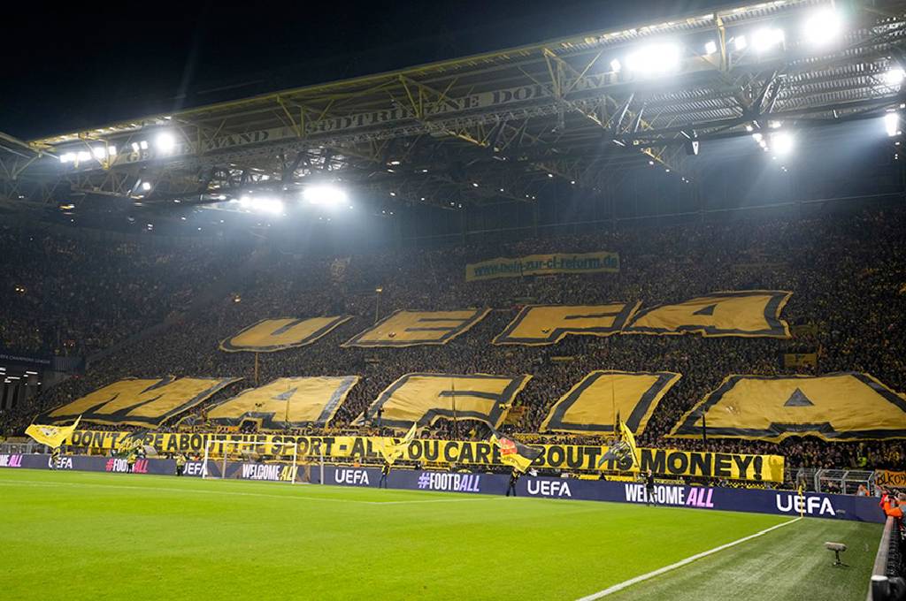 Yellow Wall'dan UEFA'ya gönderme: Hepiniz mafyasınız