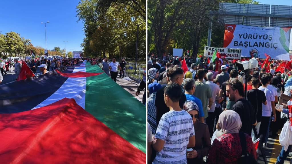 Türkiye meydanlarda! 60 ilde "İsrail'e lanet, Filistin'e destek!" yürüyüşü var...