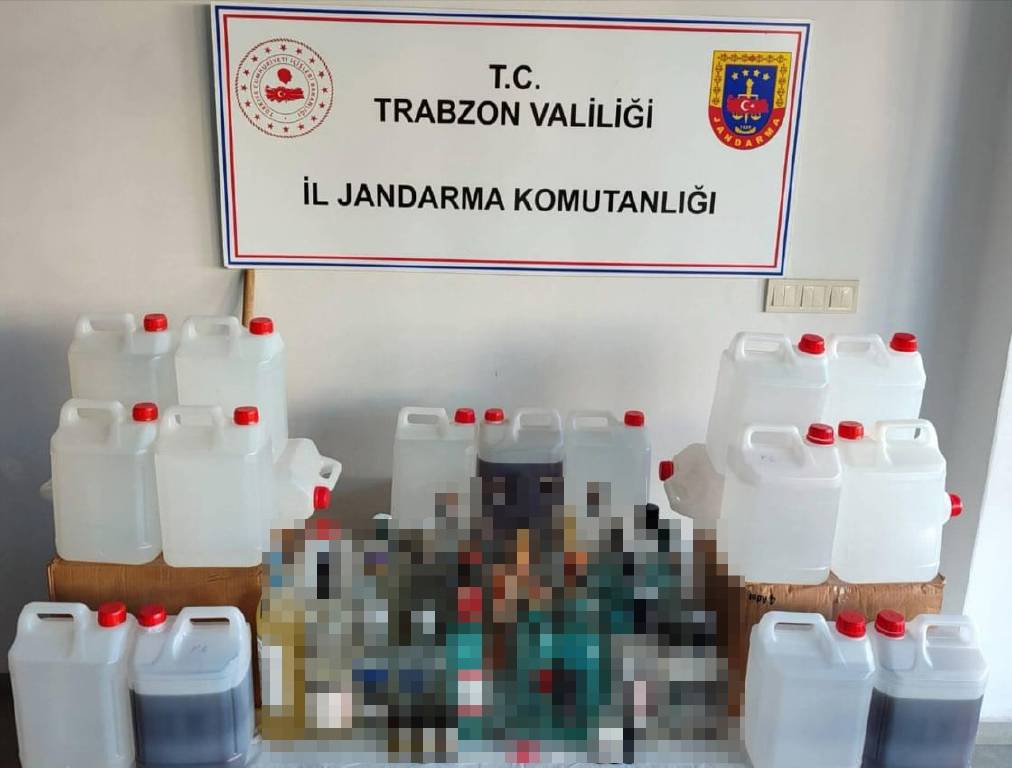 Trabzon'da sahte alkol operasyonu