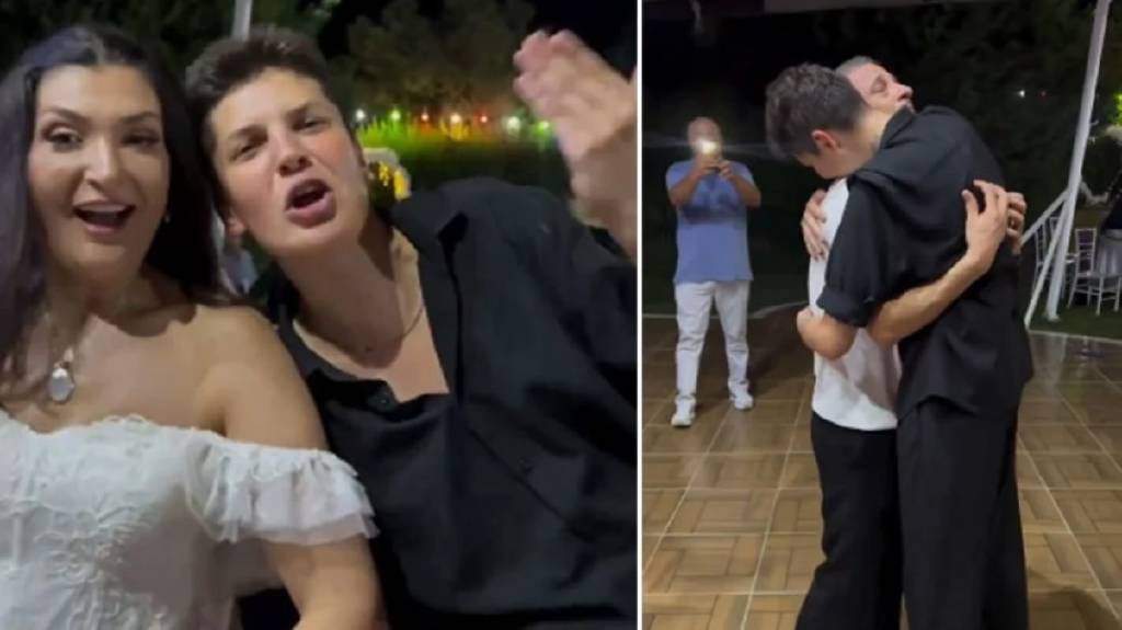 Görüntüler babasının düğününden! Hem oynadı hem ağladı...