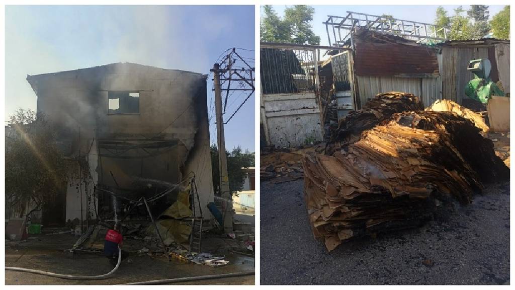 Denizli'de şarjda bırakılan telefon fabrikayı küle çevirdi...