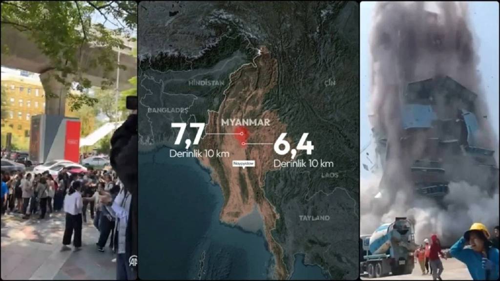 Myanmar'da 7.7 büyüklüğünde deprem! "Enkazda binlerce ölü olabilir"