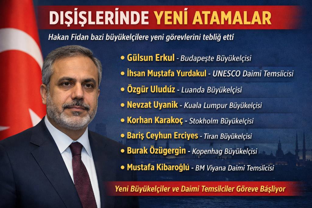 Hakan Fidan, dış temsilciliklerde yeni görevleri tebliğ etti