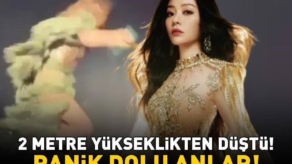 Jane Zhang konserde yaklaşık 2 metre yükseklikten düştü