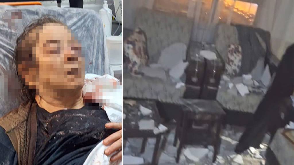 Kayseri'de evinde otururken üzerine tavan çöktü