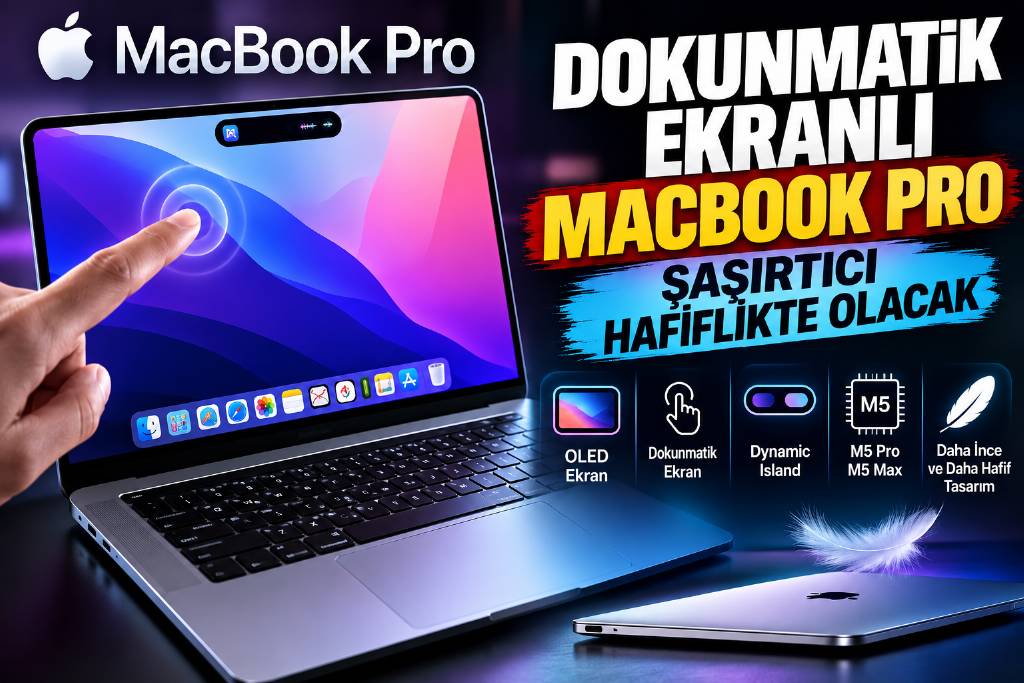 Macbook Pro'da yeni dönem: "Dokunmatik oled ekran"