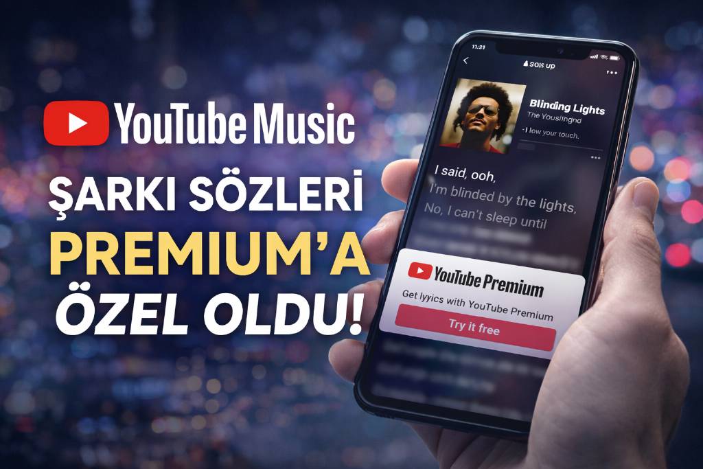 Youtube Music şarkı sözleri özelliğini premium aboneliğe bağladı