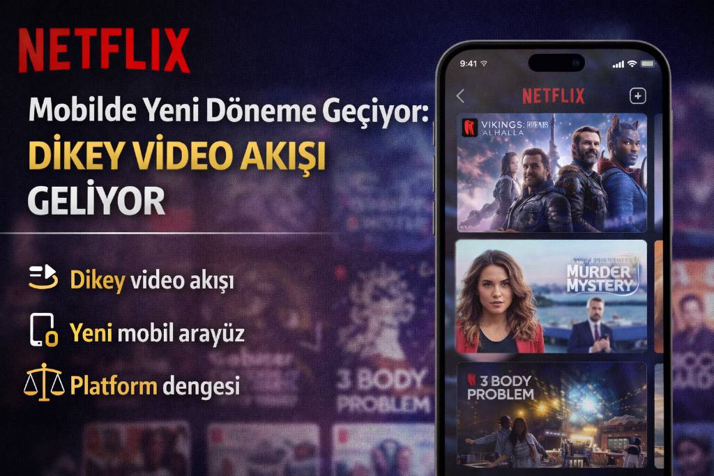Netflix dikey ekran dönemine geçiyor