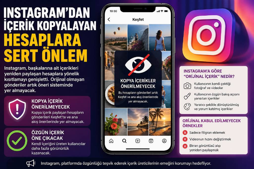 Instagram'dan kopya içeriklere son