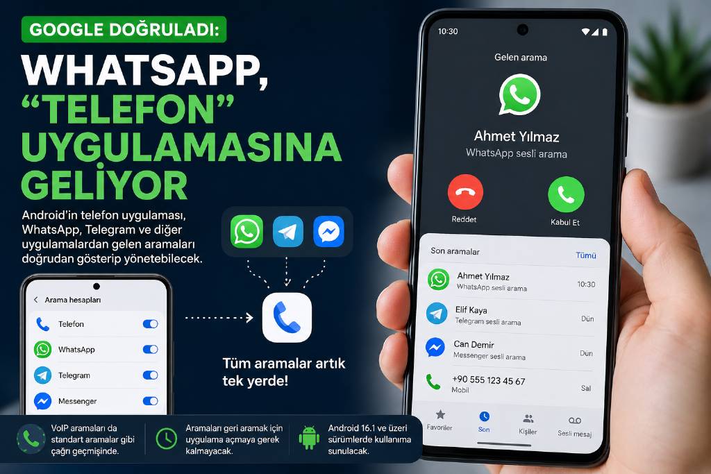 Whatsapp, telefon uygulamasına geliyor