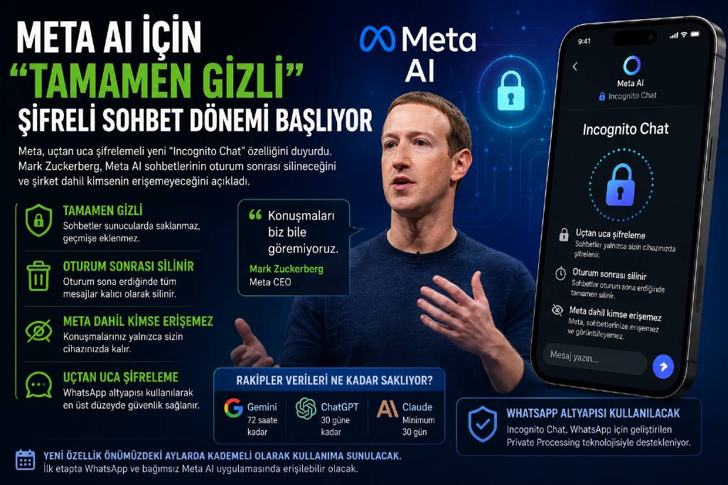 META AI için tamamen gizli sohbet başlıyor