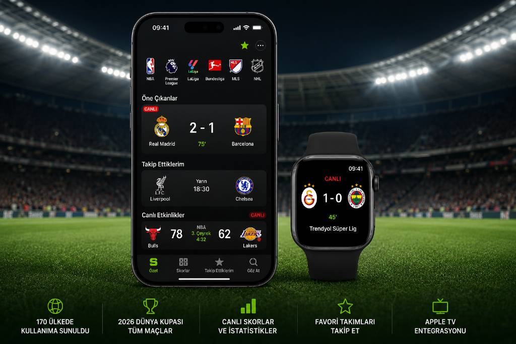 Apple Sports uygulaması kullanıma sunuldu