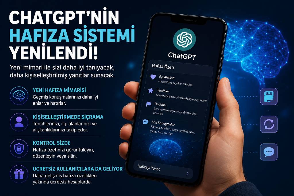 Chat GPT'nin hafıza sistemi yenilendi