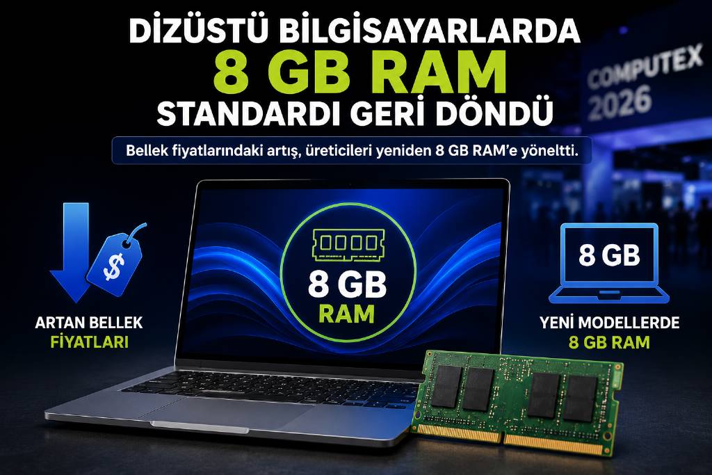 8GB Ram standartı geri döndü