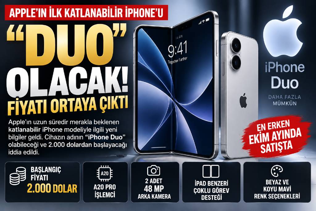 Apple'ın ilk katlanabilir telefonu "Duo"